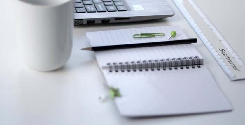 Notebook with a computer