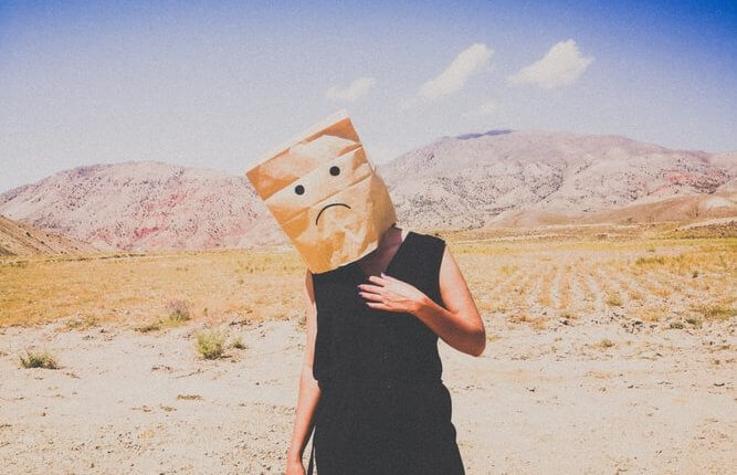 Picture of a woman with sad face
